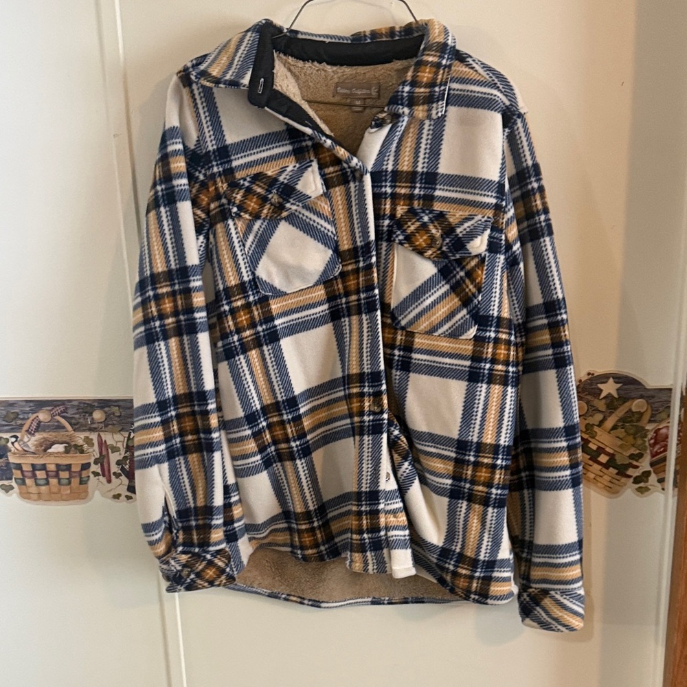 Fleece lined Plaid Flannel Shacket